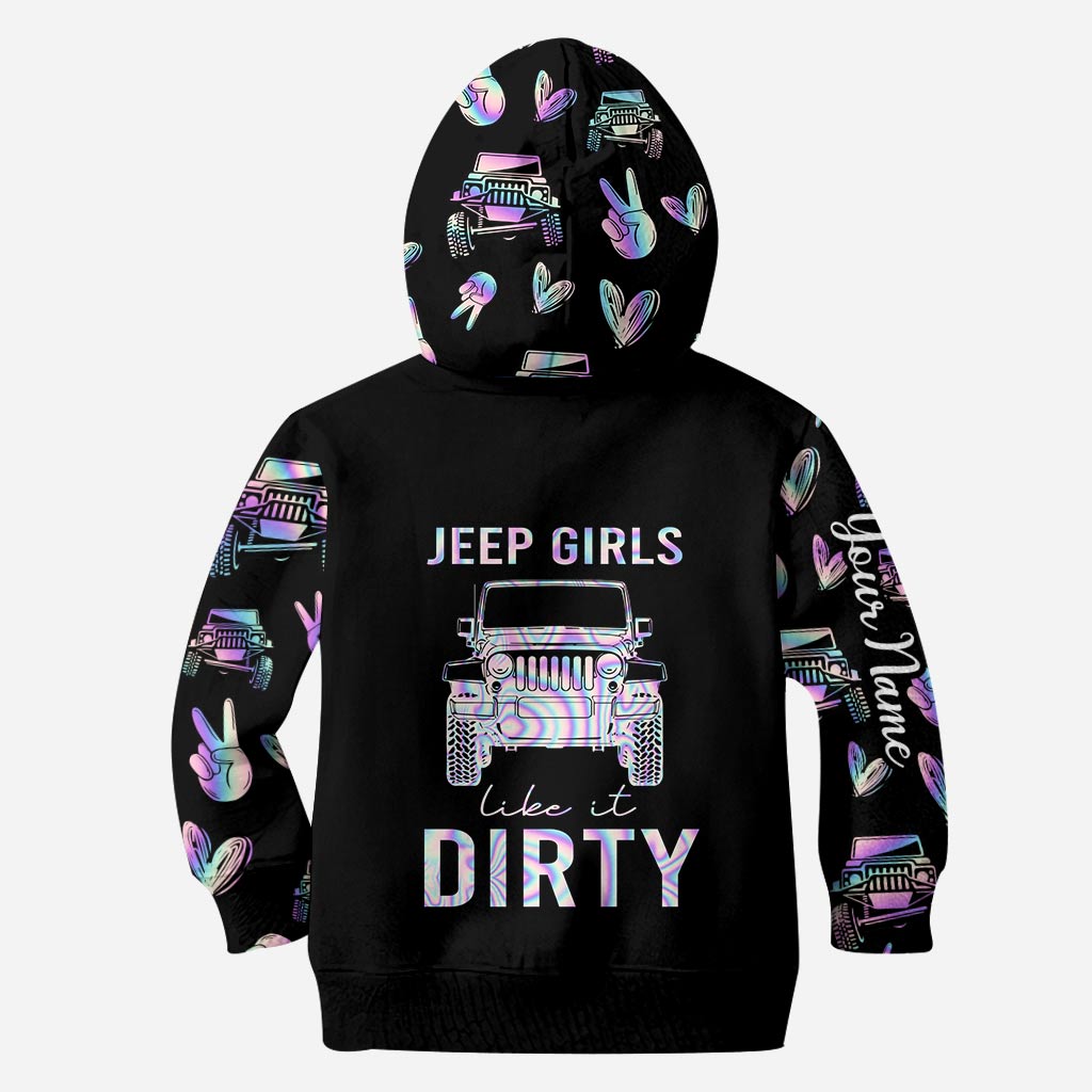 Personalized Jeep Girl Hoodie & Leggings Set Custom Name Gift Hoodie & Leggings GradoCreations