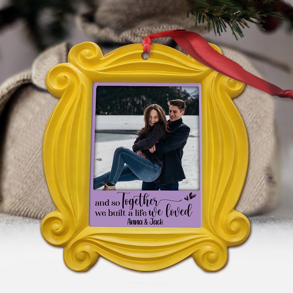 Personalized Christmas Ornament Custom Couple Photo Gift Ornament GradoCreations