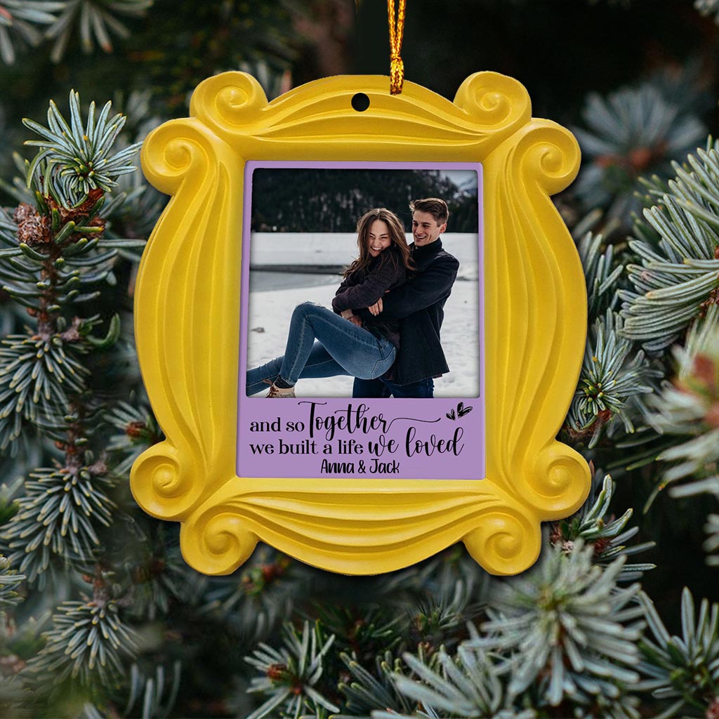 Personalized Christmas Ornament Custom Couple Photo Gift Ornament GradoCreations