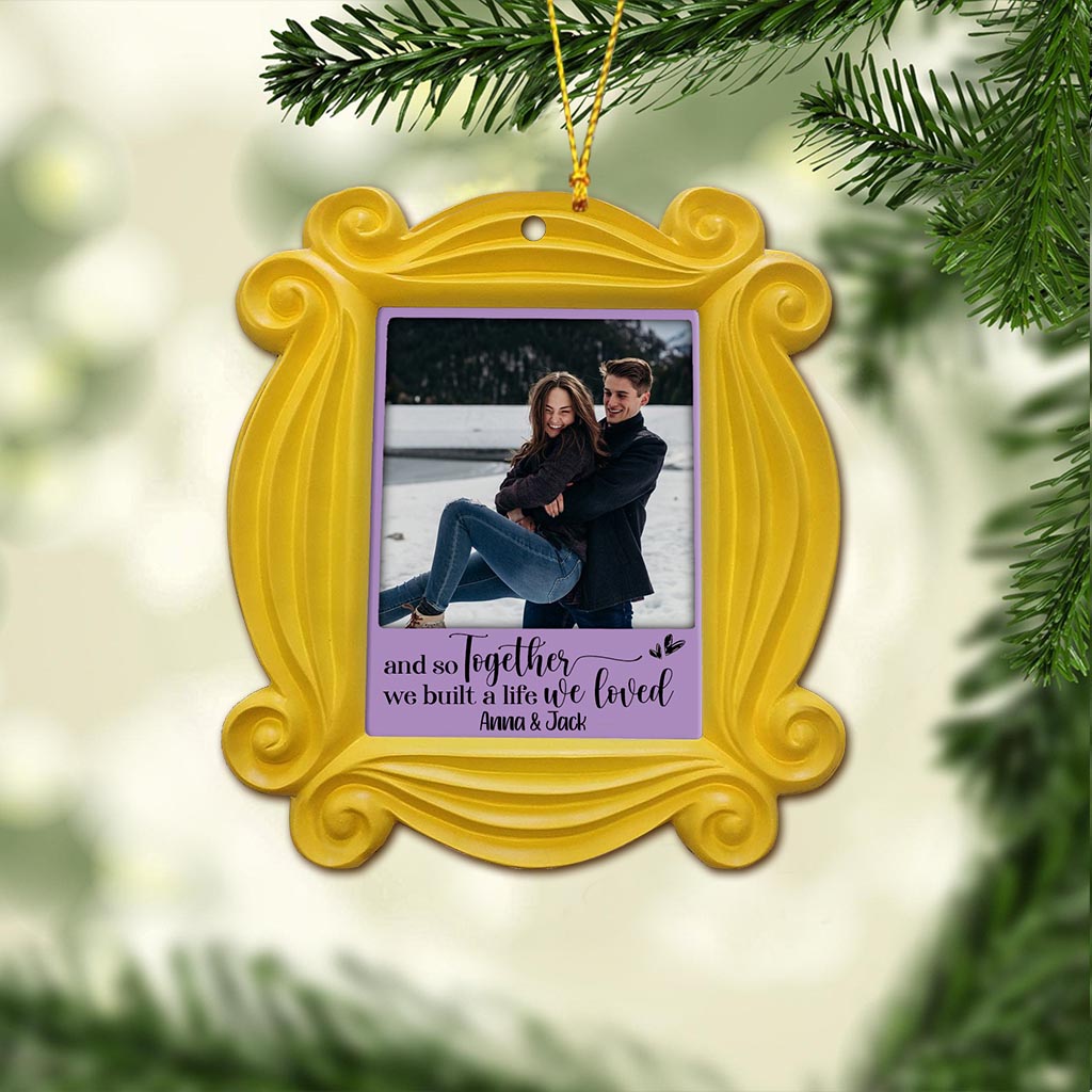 Personalized Christmas Ornament Custom Couple Photo Gift Ornament GradoCreations