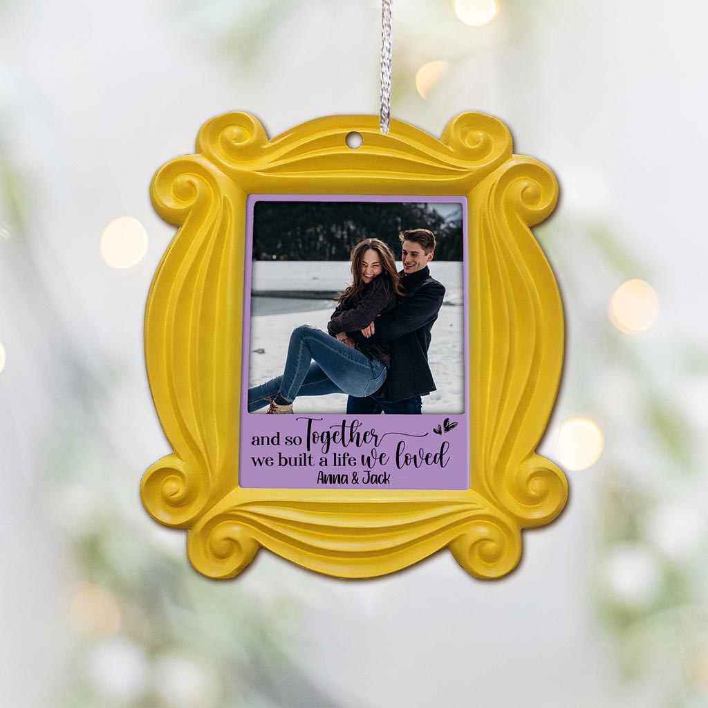 Personalized Christmas Ornament Custom Couple Photo Gift Ornament GradoCreations