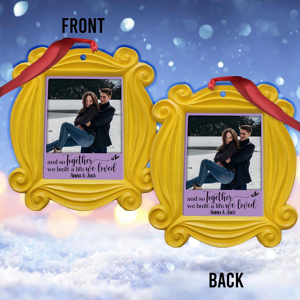 Personalized Christmas Ornament Custom Couple Photo Gift Ornament GradoCreations