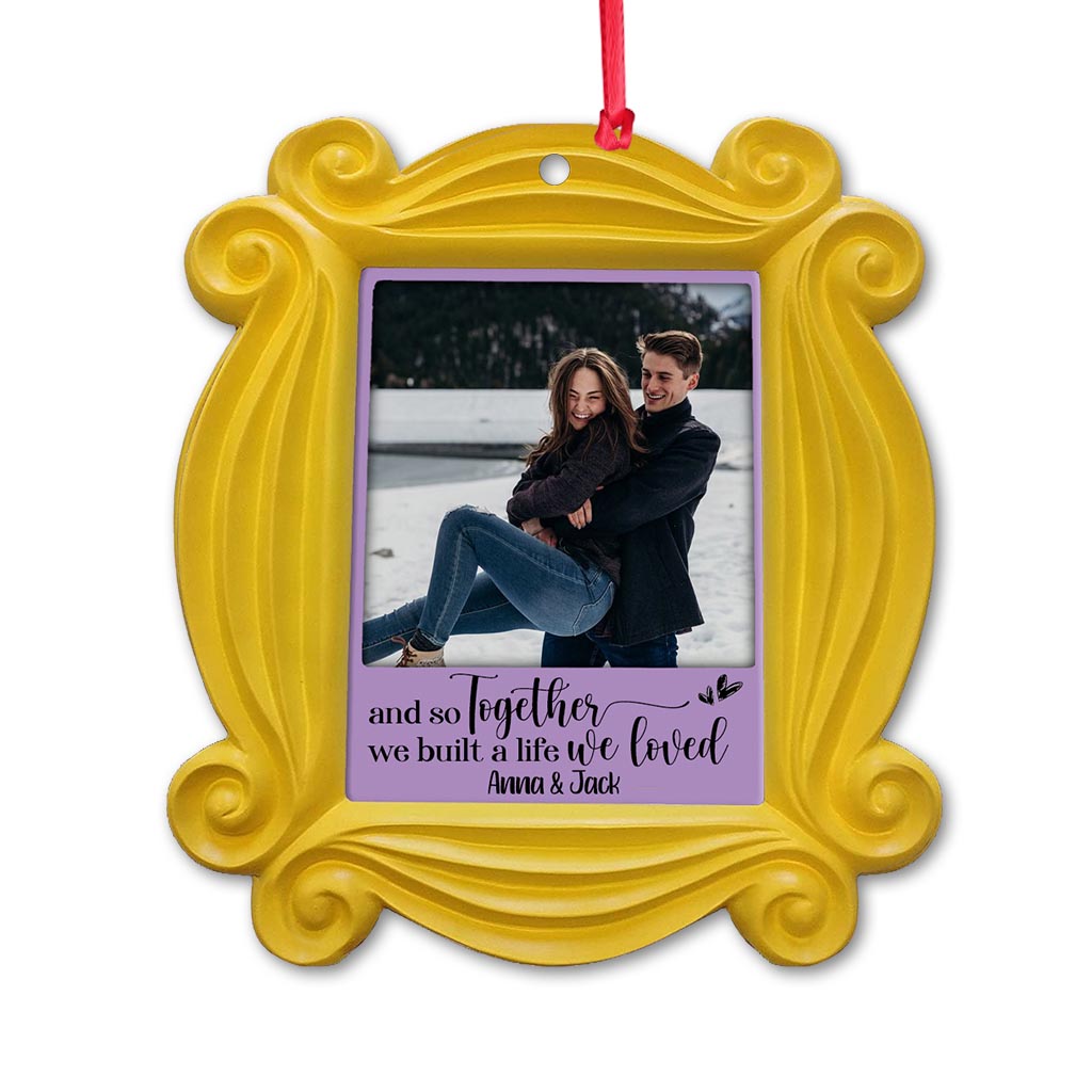 Personalized Christmas Ornament Custom Couple Photo Gift Ornament GradoCreations