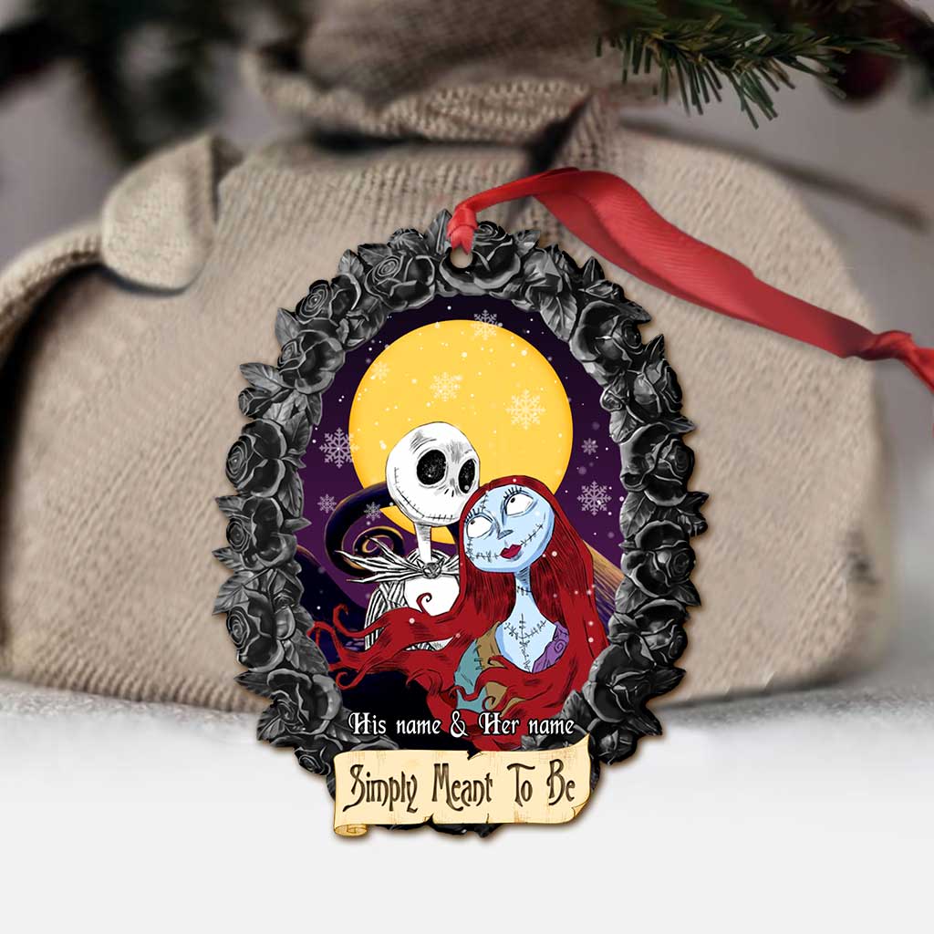Personalized Christmas Ornament Simply Meant To Be Custom Design Gift Ornament GradoCreations