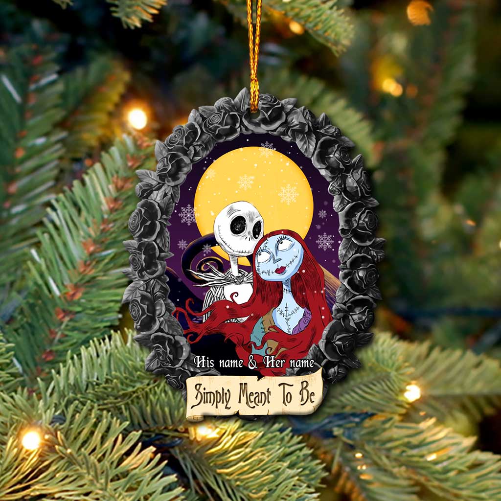 Personalized Christmas Ornament Simply Meant To Be Custom Design Gift Ornament GradoCreations