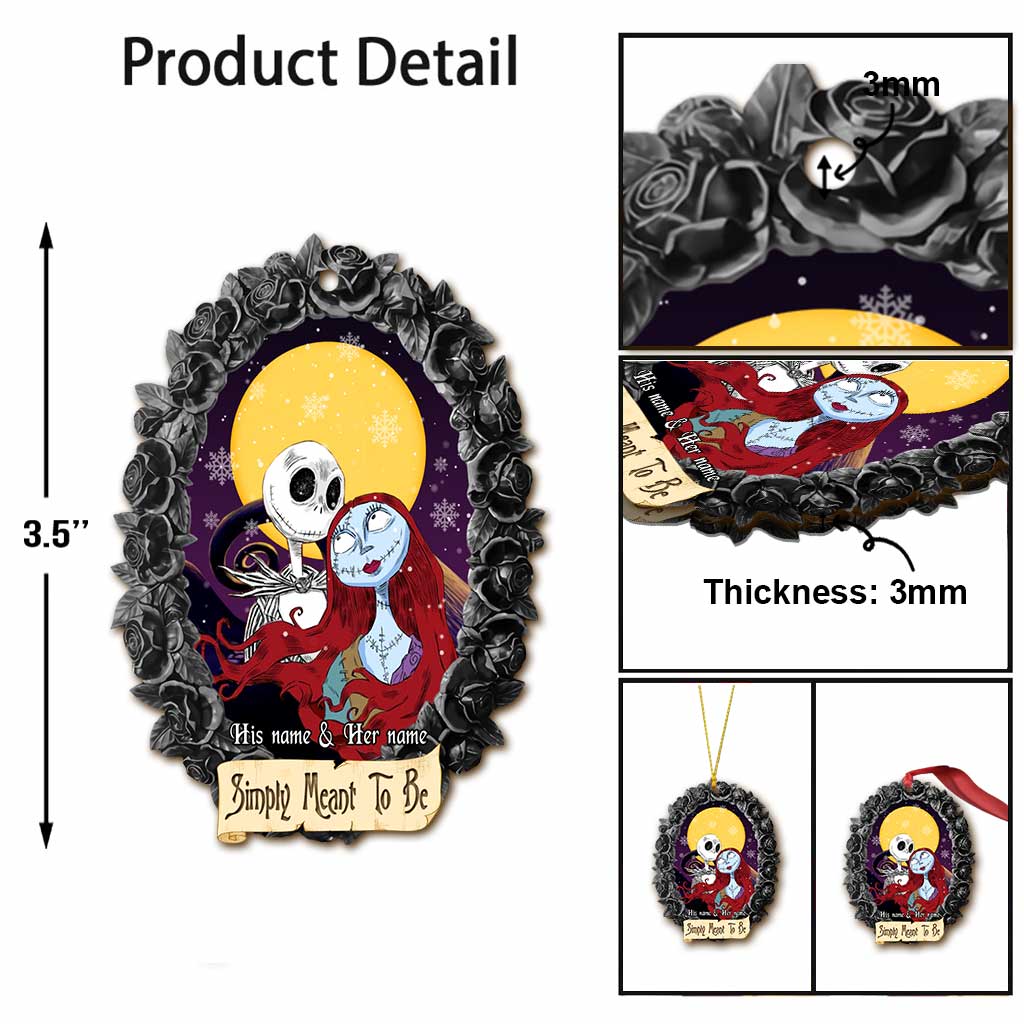 Personalized Christmas Ornament Simply Meant To Be Custom Design Gift Ornament GradoCreations