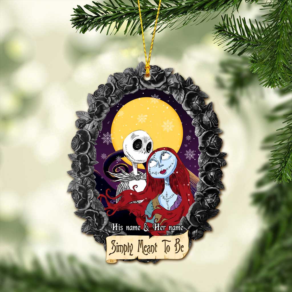 Personalized Christmas Ornament Simply Meant To Be Custom Design Gift Ornament GradoCreations