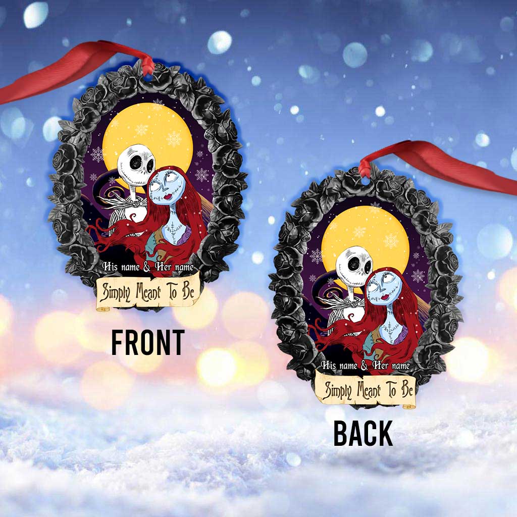 Personalized Christmas Ornament Simply Meant To Be Custom Design Gift Ornament GradoCreations