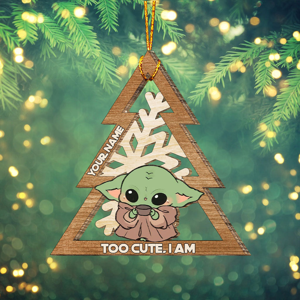 Personalized Layered Wood Ornament Cute Snowflake Gift for Kids Layered Wood Ornament GradoCreations