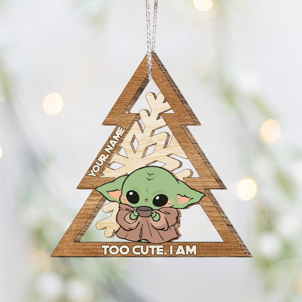 Personalized Layered Wood Ornament Cute Snowflake Gift for Kids Layered Wood Ornament GradoCreations