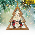 Personalized Christmas Mouse Ears Ornament Custom Names Gift Layered Wood Ornament GradoCreations