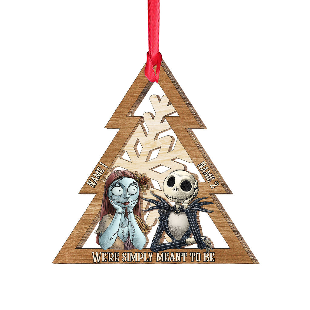 Personalized Christmas Layered Wood Ornament for Couples Layered Wood Ornament GradoCreations