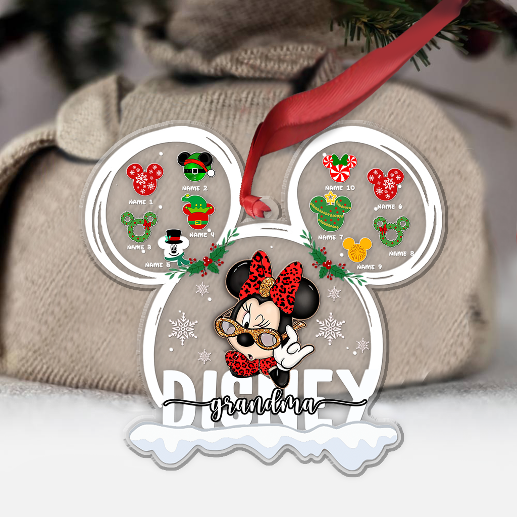 Personalized Acrylic Christmas Ornament Gift for Grandma One-sided Ornament GradoCreations