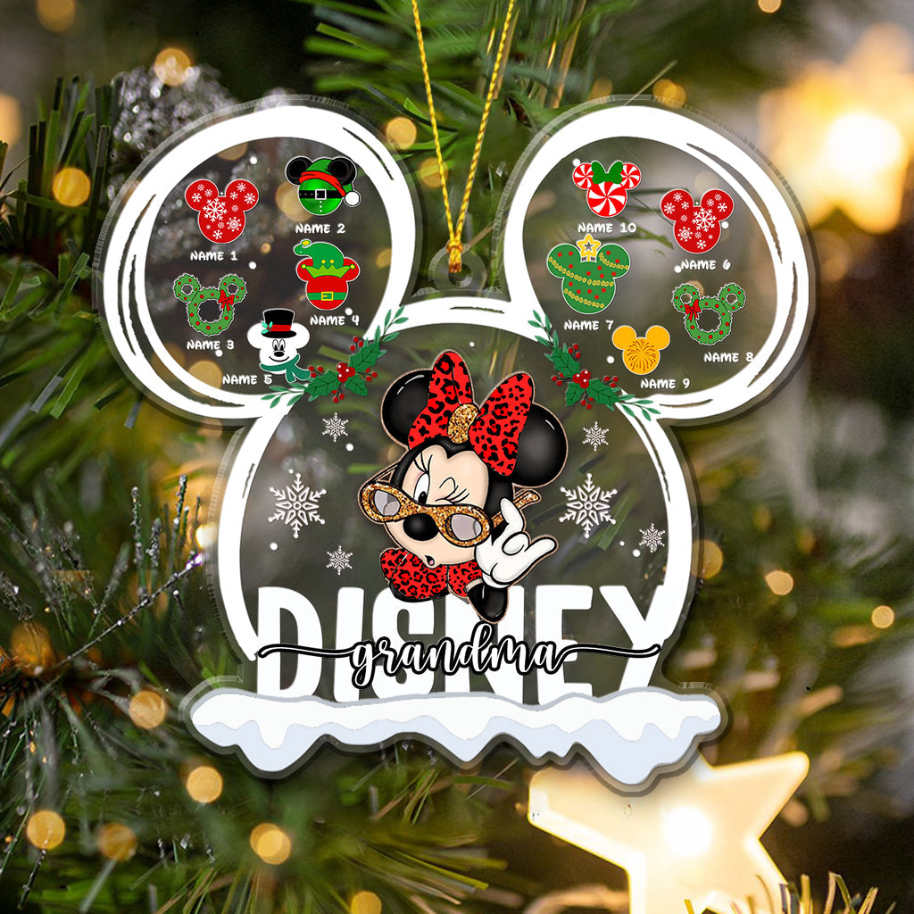 Personalized Acrylic Christmas Ornament Gift for Grandma One-sided Ornament GradoCreations