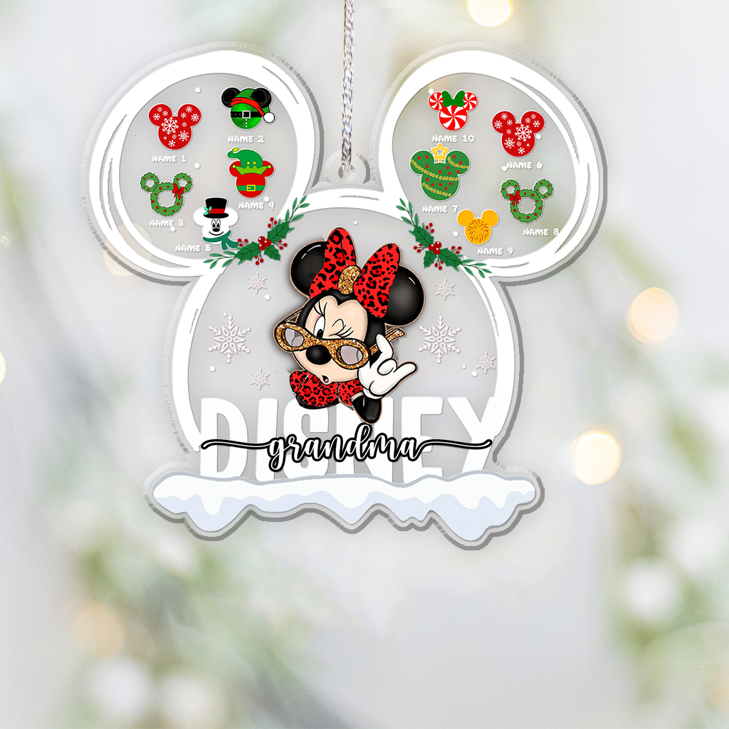Personalized Acrylic Christmas Ornament Gift for Grandma One-sided Ornament GradoCreations