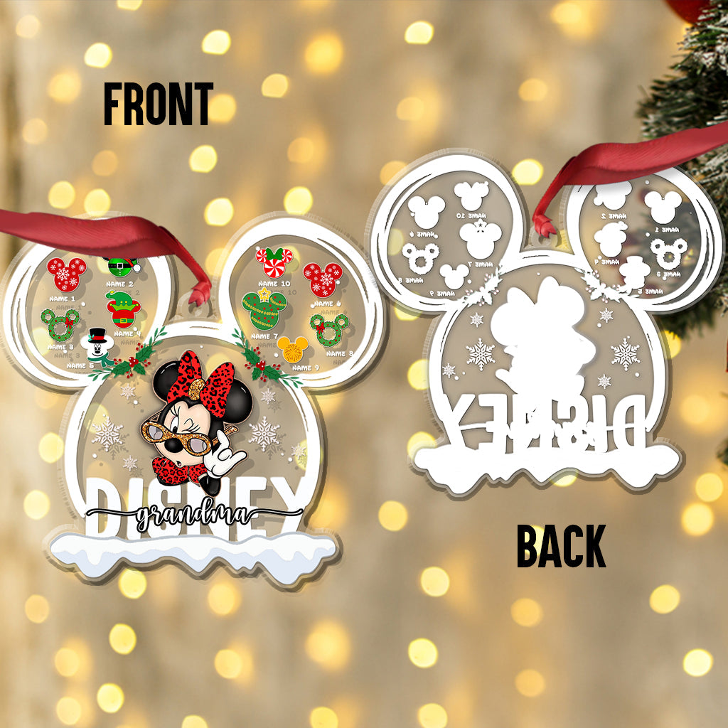 Personalized Acrylic Christmas Ornament Gift for Grandma One-sided Ornament GradoCreations