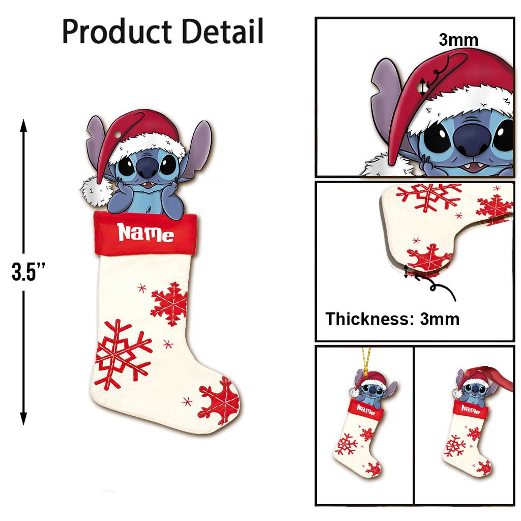 Personalized Christmas Ohana Ornament Custom Name Gift Ornament GradoCreations