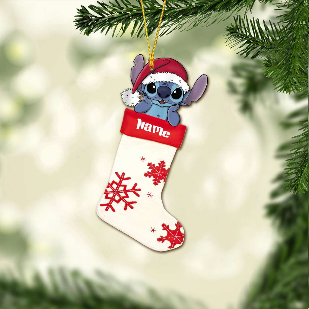 Personalized Christmas Ohana Ornament Custom Name Gift Ornament GradoCreations