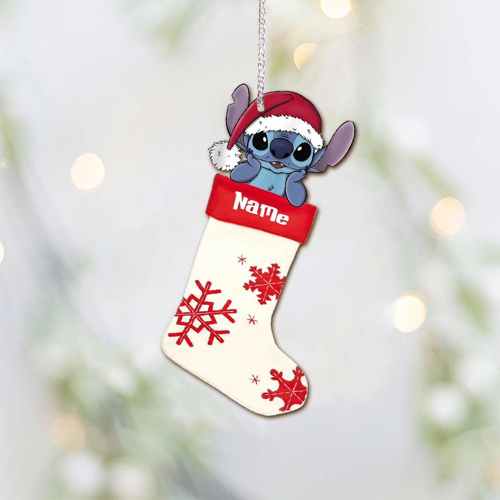 Personalized Christmas Ohana Ornament Custom Name Gift Ornament GradoCreations