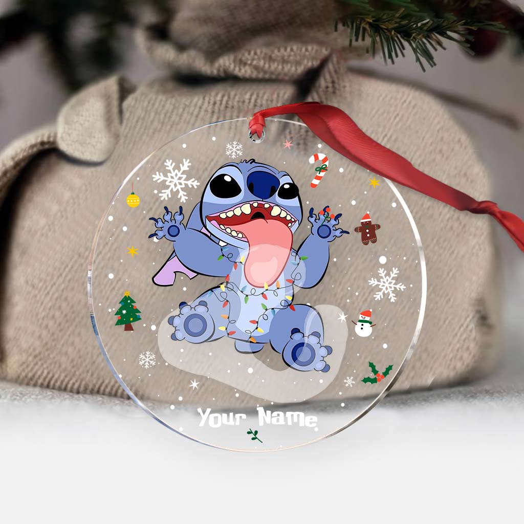 Personalized Transparent Christmas Ornament Custom Name Gift One-sided Ornament GradoCreations