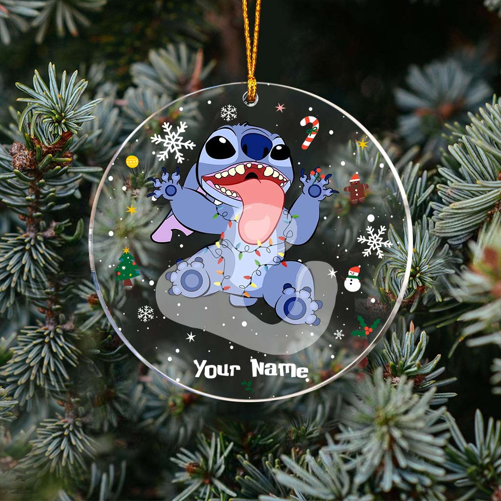 Personalized Transparent Christmas Ornament Custom Name Gift One-sided Ornament GradoCreations