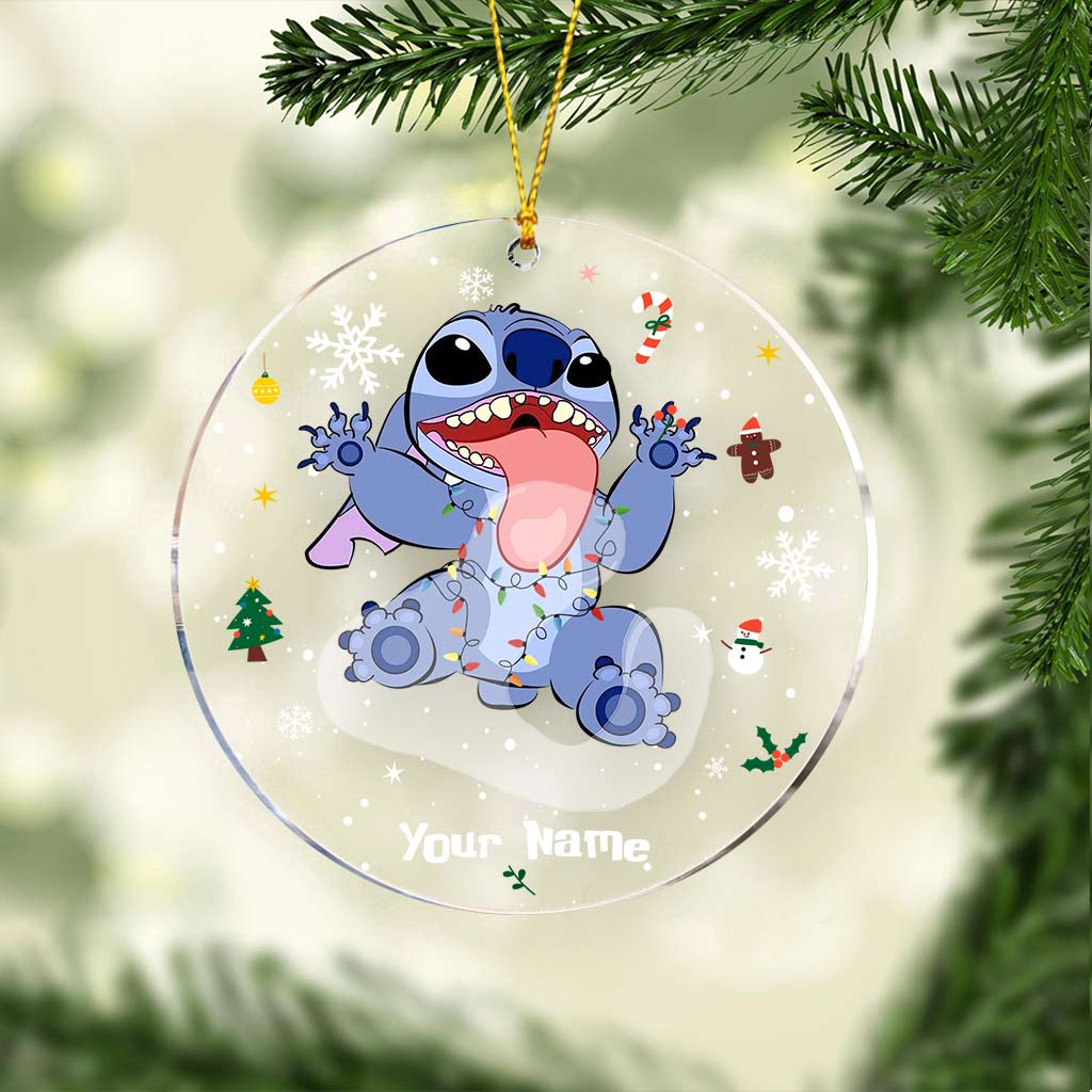 Personalized Transparent Christmas Ornament Custom Name Gift One-sided Ornament GradoCreations