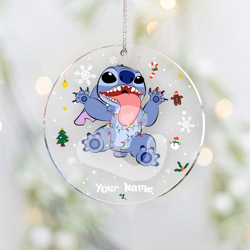 Personalized Transparent Christmas Ornament Custom Name Gift One-sided Ornament GradoCreations