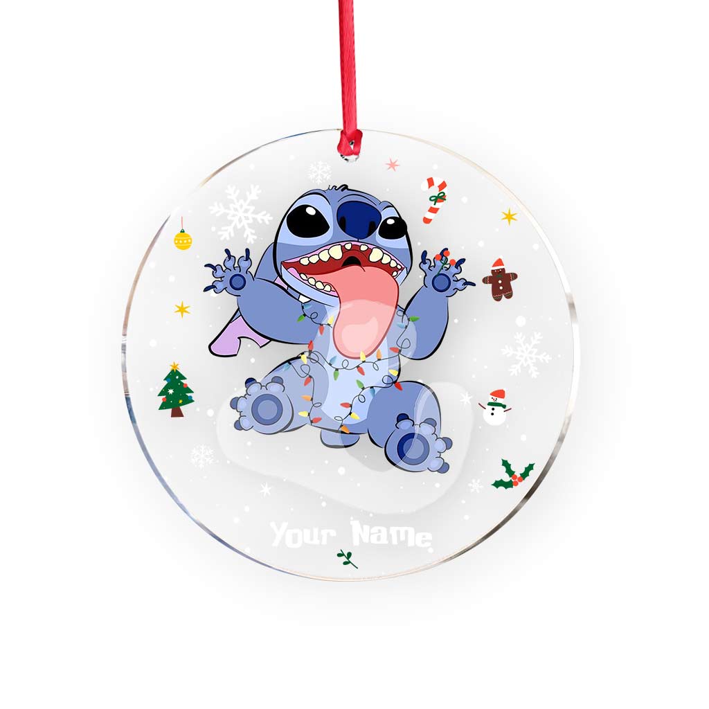 Personalized Transparent Christmas Ornament Custom Name Gift One-sided Ornament GradoCreations