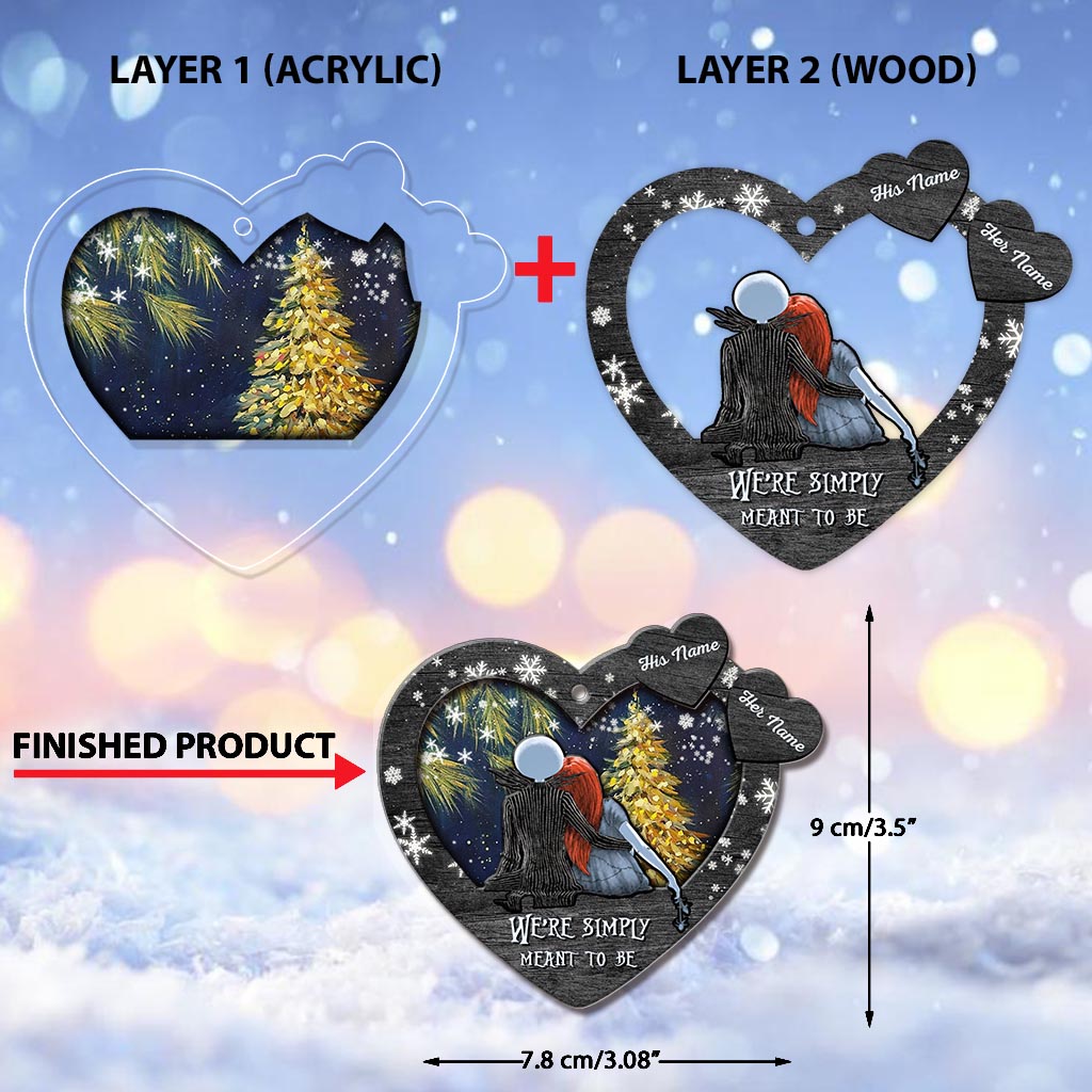 Personalized Christmas Ornament Heart Shape Custom Names Gift Layers Mix Ornament GradoCreations
