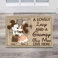 Personalized Couple Mouse Doormat Custom Names Gift for Home Doormat GradoCreations