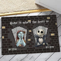 Personalized Couple Doormat Home Is Where The Heart Is Gift Doormat GradoCreations