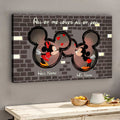 Personalized Disney Couple Canvas Art Custom Names Gift Canvas and Poster GradoCreations