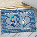 Personalized Doormat Home Is Where the Heart Is for Couples Doormat GradoCreations