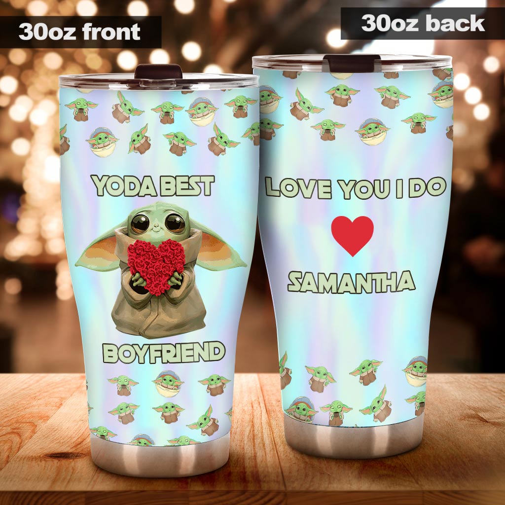 Personalized Love You I Do Couple Tumbler Custom Name Drinkware Gift Tumbler GradoCreations
