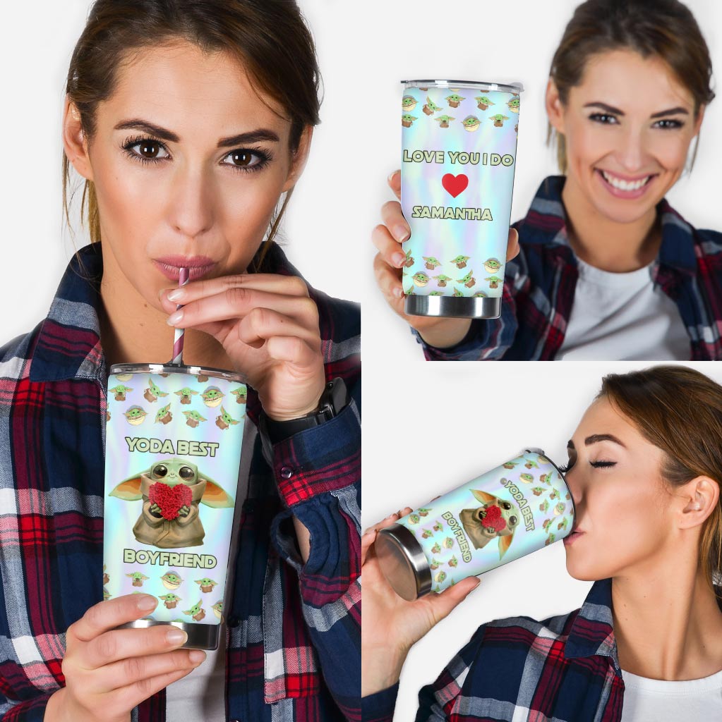 Personalized Love You I Do Couple Tumbler Custom Name Drinkware Gift Tumbler GradoCreations