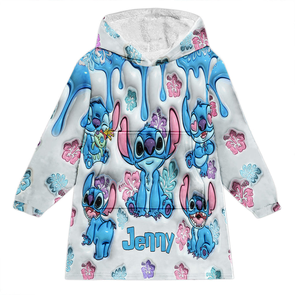Personalized Ohana Blanket Hoodie Custom Name Gift for Family Blanket Hoodie GradoCreations