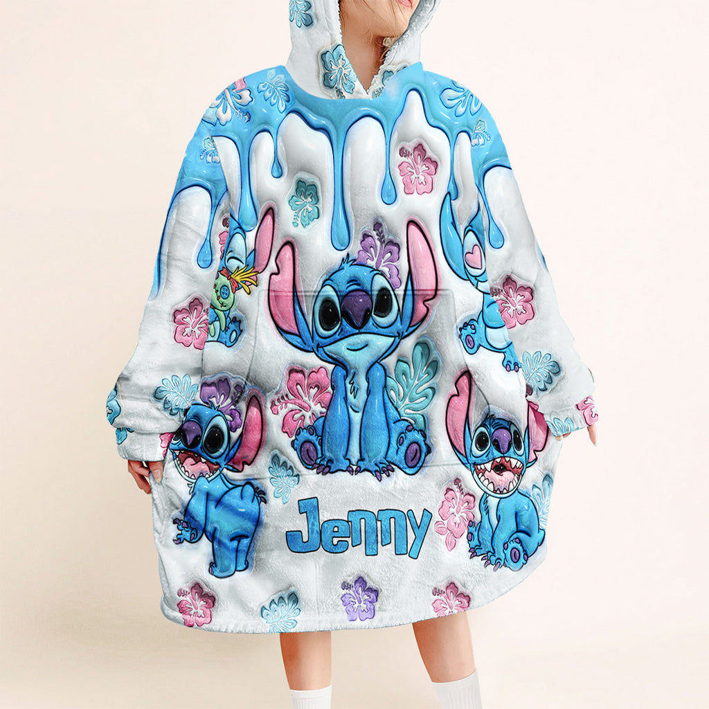 Personalized Ohana Blanket Hoodie Custom Name Gift for Family Blanket Hoodie GradoCreations