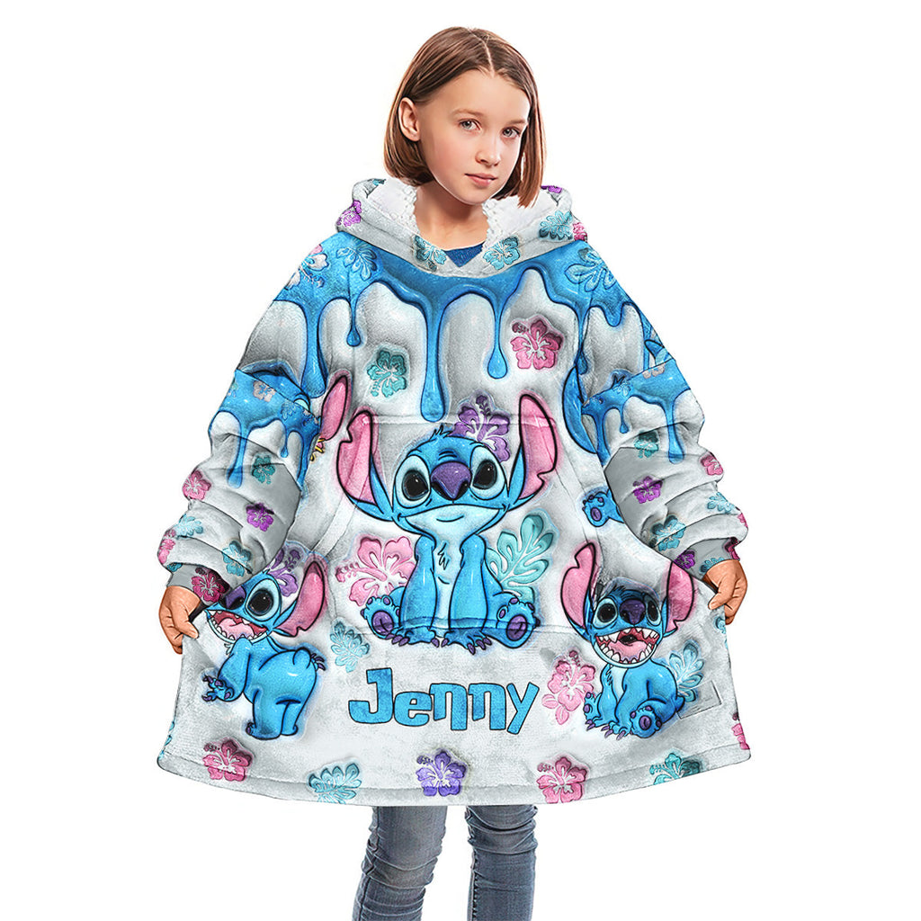 Personalized Ohana Blanket Hoodie Custom Name Gift for Family Blanket Hoodie GradoCreations