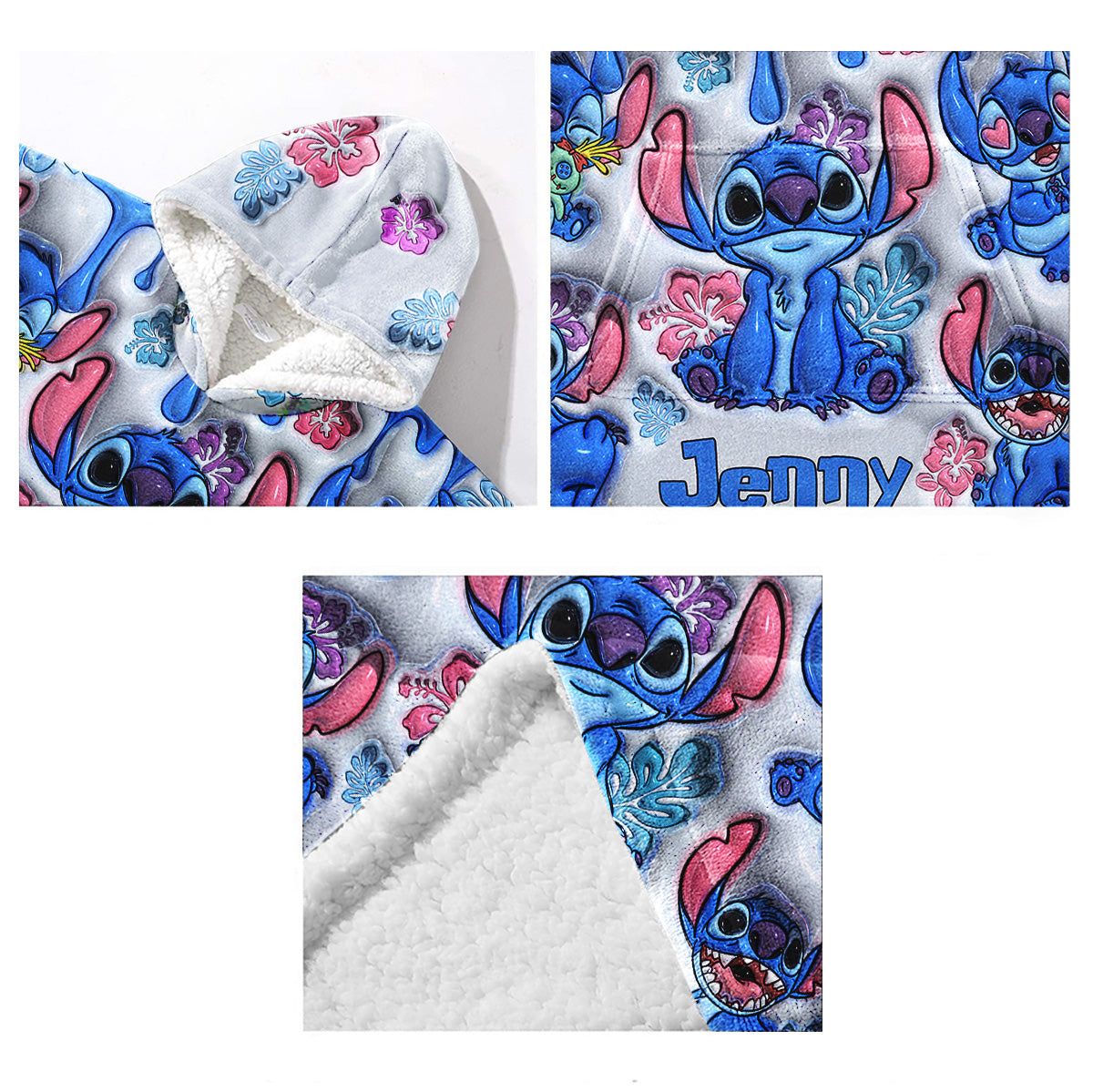 Personalized Ohana Blanket Hoodie Custom Name Gift for Family Blanket Hoodie GradoCreations