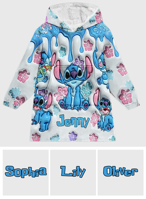 Personalized Ohana Blanket Hoodie Custom Name Gift for Family Blanket Hoodie GradoCreations