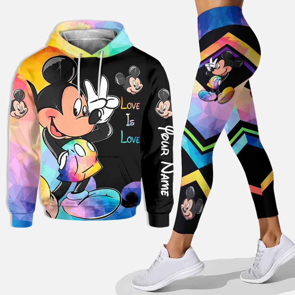 Personalized LGBT Support Hoodie and Leggings Set Custom Name Gift Hoodie & Leggings GradoCreations