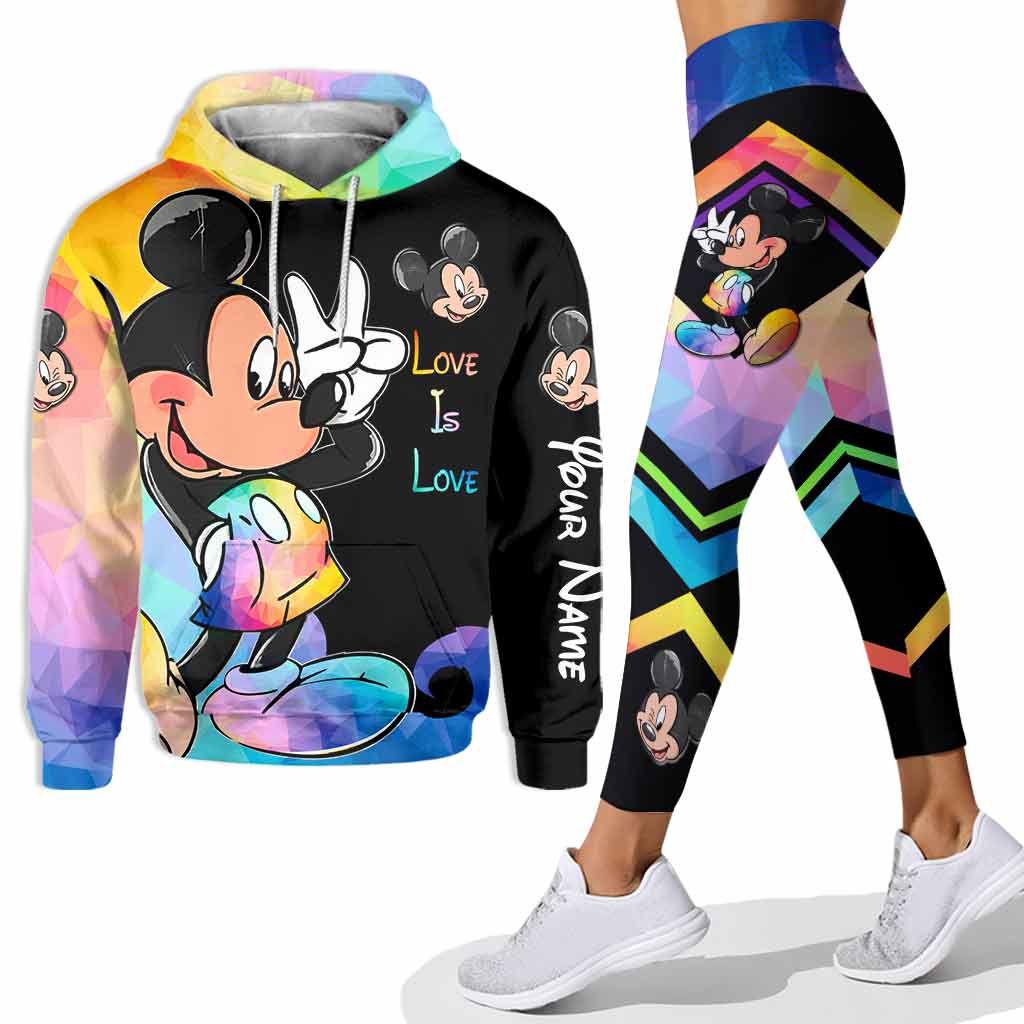Personalized LGBT Support Hoodie and Leggings Set Custom Name Gift Hoodie & Leggings GradoCreations