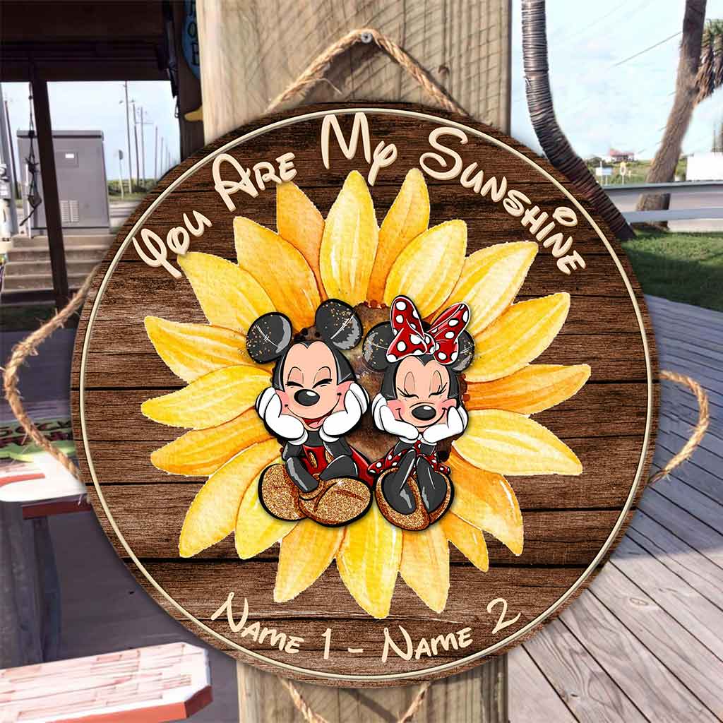 Personalized Round Wood Sign You Are My Sunshine Gift Round Wood Sign GradoCreations