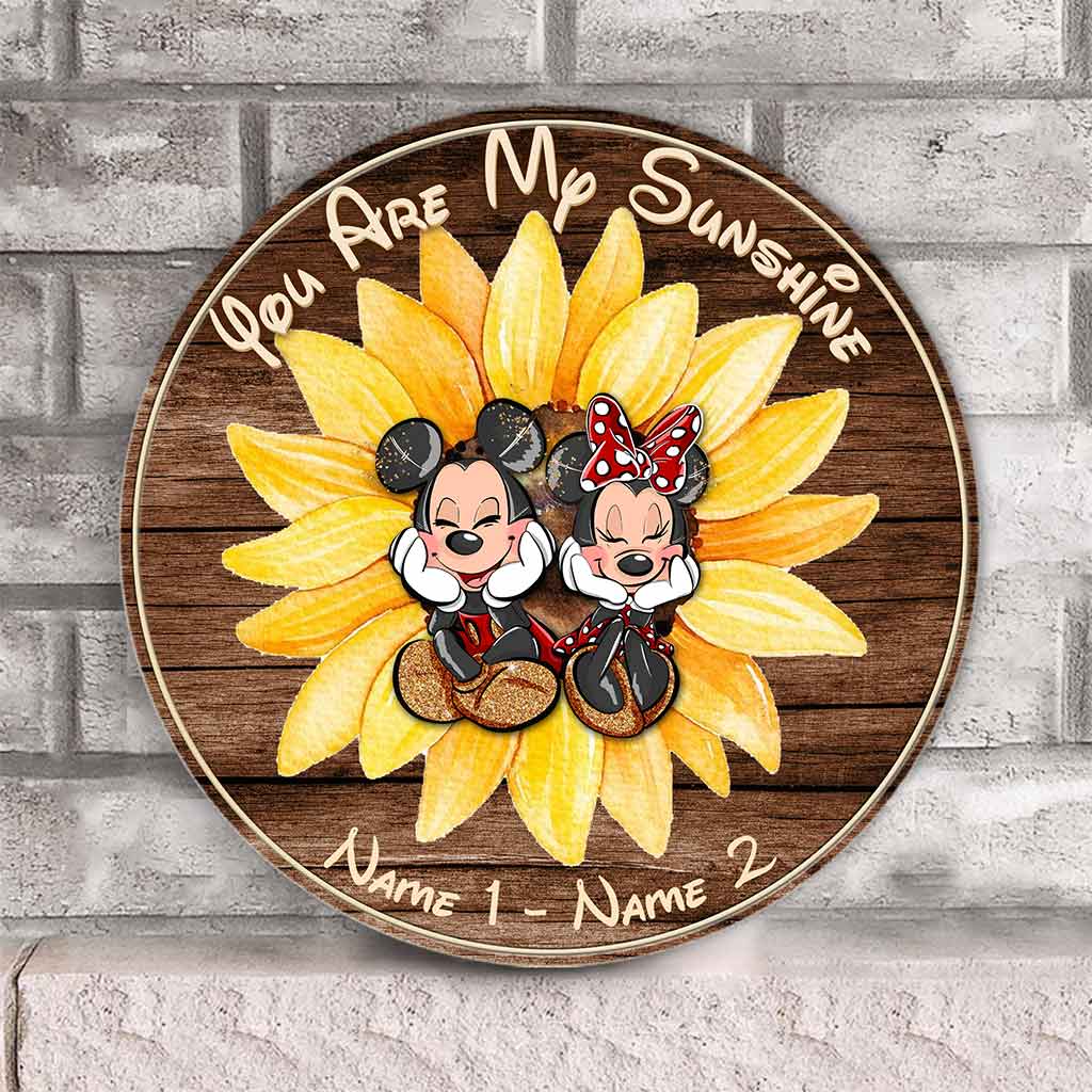 Personalized Round Wood Sign You Are My Sunshine Gift Round Wood Sign GradoCreations