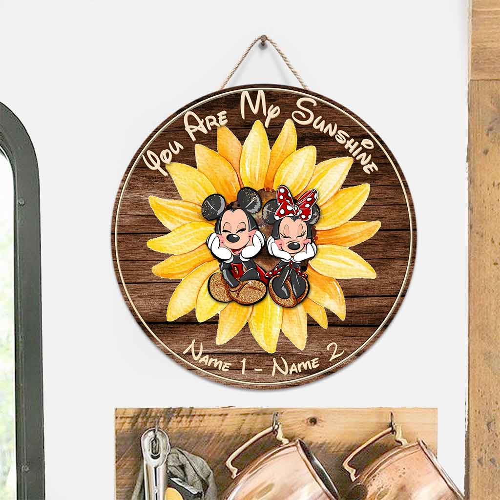 Personalized Round Wood Sign You Are My Sunshine Gift Round Wood Sign GradoCreations