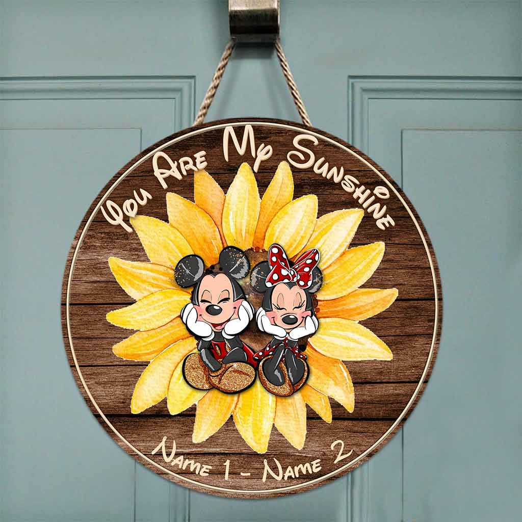 Personalized Round Wood Sign You Are My Sunshine Gift Round Wood Sign GradoCreations