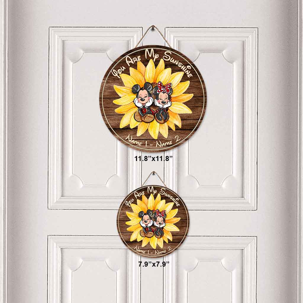 Personalized Round Wood Sign You Are My Sunshine Gift Round Wood Sign GradoCreations