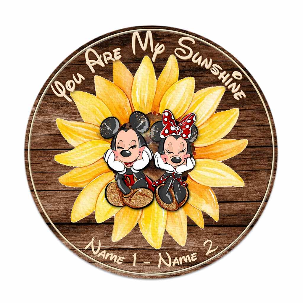Personalized Round Wood Sign You Are My Sunshine Gift Round Wood Sign GradoCreations