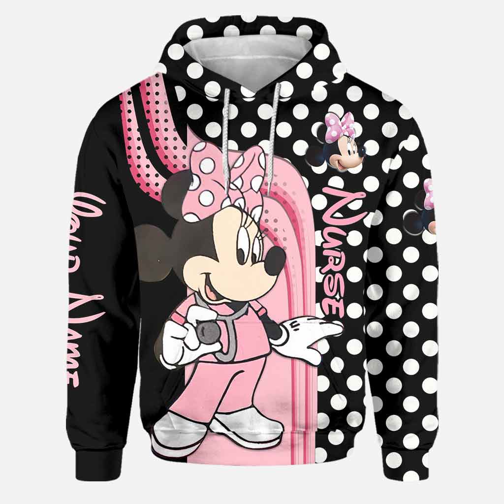 Personalized Minnie Mouse Nurse Hoodie and Leggings Set Hoodie & Leggings GradoCreations
