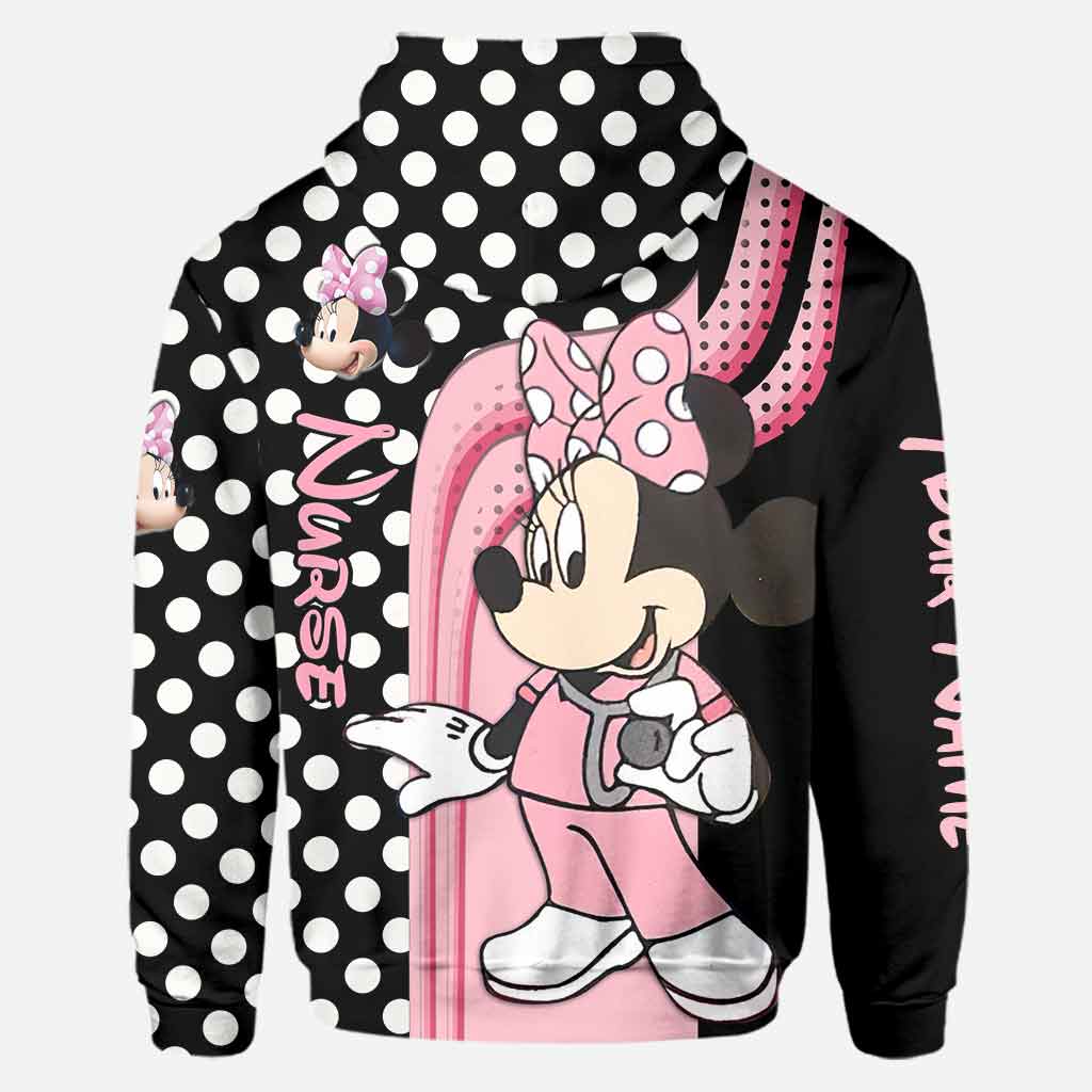 Personalized Minnie Mouse Nurse Hoodie and Leggings Set Hoodie & Leggings GradoCreations